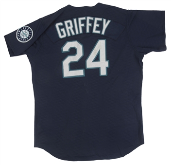Ken Griffey Jr Game Used & Signed Seattle Mariners Navy Alternate Jersey (Griffey COA)